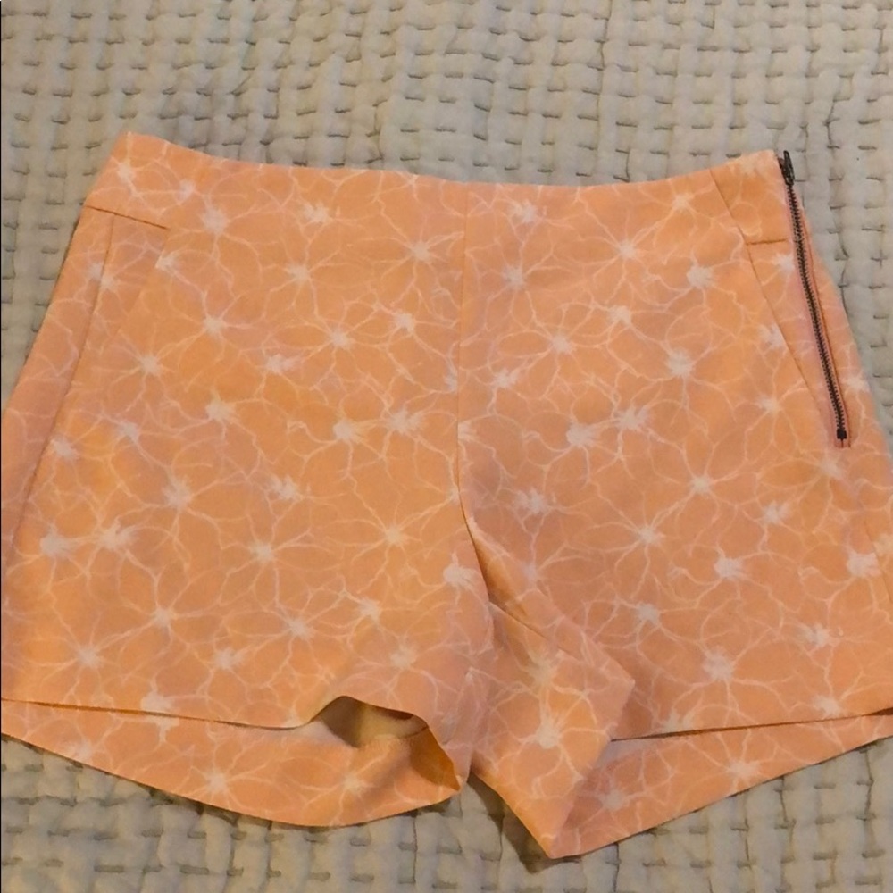 Peach & Floral High Waisted Shorts